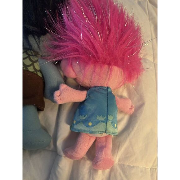 2016 DreamWorks Toy Factory 10" Grumpy Branch Troll Plush Stuffed Doll And Poppy - Picture 5 of 7